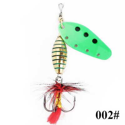 FISH KING 1TK/2TK Spinner lant 6g/12g/16g sööt metallist messingist lusikas kõva peibutis sulg Treble Hook võltslant kalastustarbed Pesca