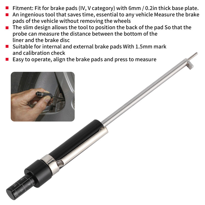 Έλεγχος τακακιών οχήματος Εργαλείο μέτρησης τακακιών αυτοκινήτου Αξεσουάρ αυτοκινήτου