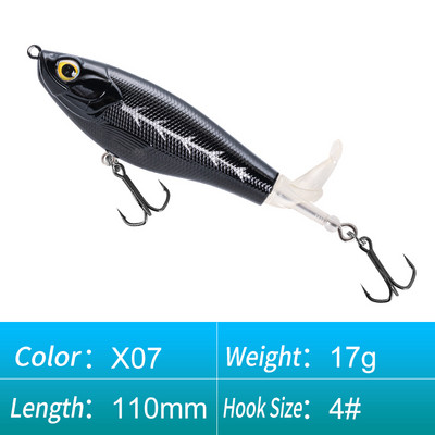 HISTAR 1buc 9cm11cm Popper moale coadă rotativă Wobblers plutitori Momeală dură 9501 Momeală de pescuit cu elice de top