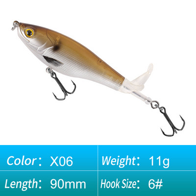 HISTAR 1buc 9cm11cm Popper moale coadă rotativă Wobblers plutitori Momeală dură 9501 Momeală de pescuit cu elice de top