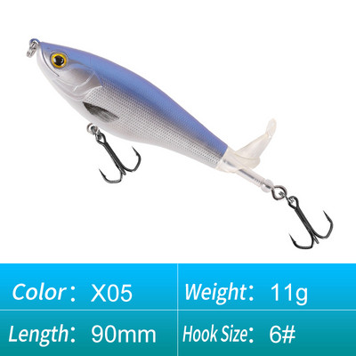 HISTAR 1buc 9cm11cm Popper moale coadă rotativă Wobblers plutitori Momeală dură 9501 Momeală de pescuit cu elice de top