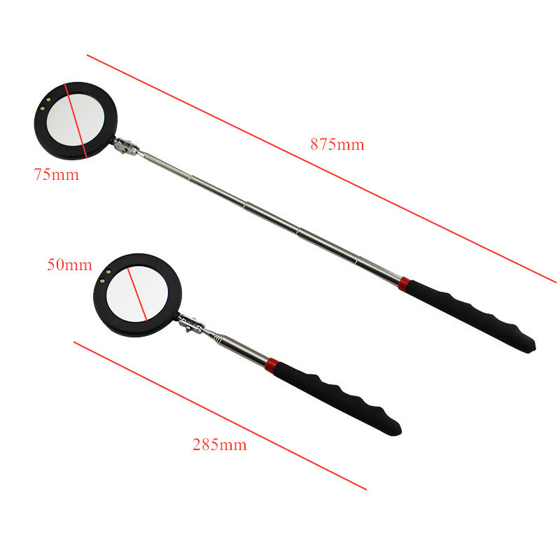 Sklopivo ogledalo Univerzalni endoskopski alat za otkrivanje nedostataka s 2 LED svjetla Ogledalo za pregled 360 stupnjeva rotirajući alat za otkrivanje automobila