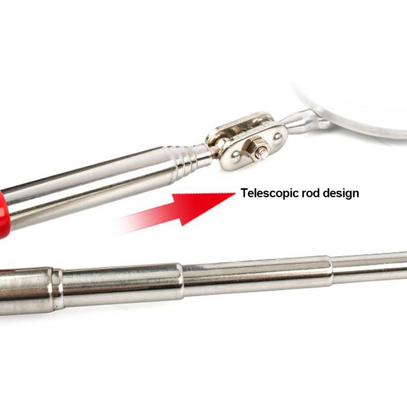 Kaasaskantav teleskoopne painduva peaga kontrollpeegel LED-valgusega reguleeritav 360 kraadi pööratav automaatsed käsitööriistad