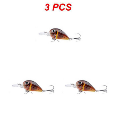 1-5 DB Micro Luya Bait Hamis csali Kemény csali horgászcsali eszköz Bionikus csali 3D halszem hanggyöngyös hamis csalival