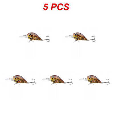 1-5 DB Micro Luya Bait Hamis csali Kemény csali horgászcsali eszköz Bionikus csali 3D halszem hanggyöngyös hamis csalival