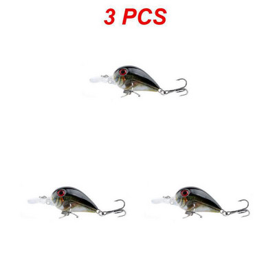 1-5 DB Micro Luya Bait Hamis csali Kemény csali horgászcsali eszköz Bionikus csali 3D halszem hanggyöngyös hamis csalival