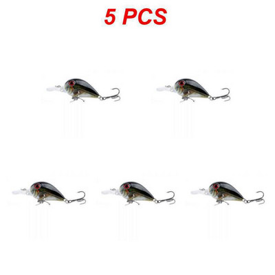 1-5 DB Micro Luya Bait Hamis csali Kemény csali horgászcsali eszköz Bionikus csali 3D halszem hanggyöngyös hamis csalival