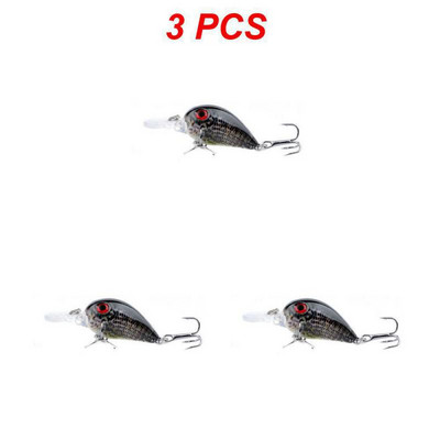 1-5 DB Micro Luya Bait Hamis csali Kemény csali horgászcsali eszköz Bionikus csali 3D halszem hanggyöngyös hamis csalival