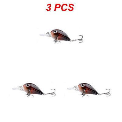 1-5 DB Micro Luya Bait Hamis csali Kemény csali horgászcsali eszköz Bionikus csali 3D halszem hanggyöngyös hamis csalival