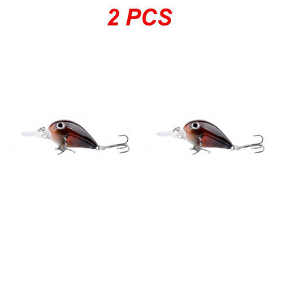 1-5 DB Micro Luya Bait Hamis csali Kemény csali horgászcsali eszköz Bionikus csali 3D halszem hanggyöngyös hamis csalival