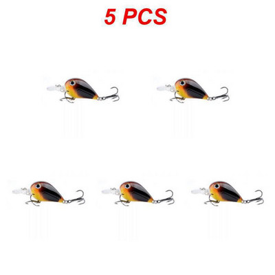 1-5 DB Micro Luya Bait Hamis csali Kemény csali horgászcsali eszköz Bionikus csali 3D halszem hanggyöngyös hamis csalival