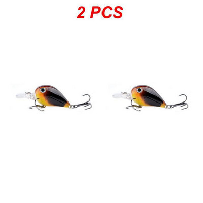 1-5 DB Micro Luya Bait Hamis csali Kemény csali horgászcsali eszköz Bionikus csali 3D halszem hanggyöngyös hamis csalival