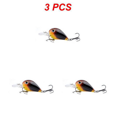 1-5 DB Micro Luya Bait Hamis csali Kemény csali horgászcsali eszköz Bionikus csali 3D halszem hanggyöngyös hamis csalival