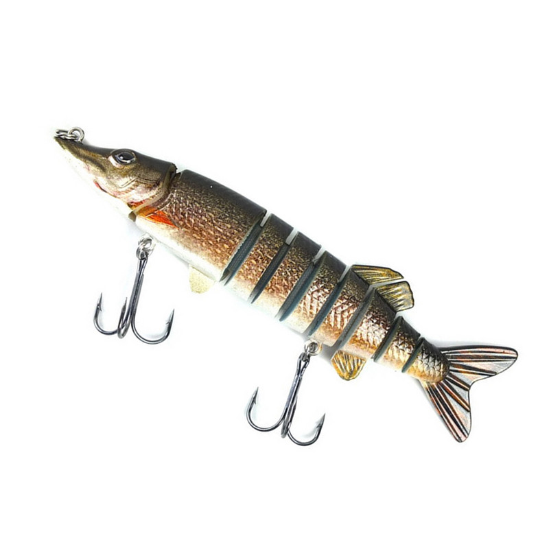 Žvejybos masalai Swimbait kelių sąnarių dirbtinis masalas Fake Crankbait kietas masalas 13cm