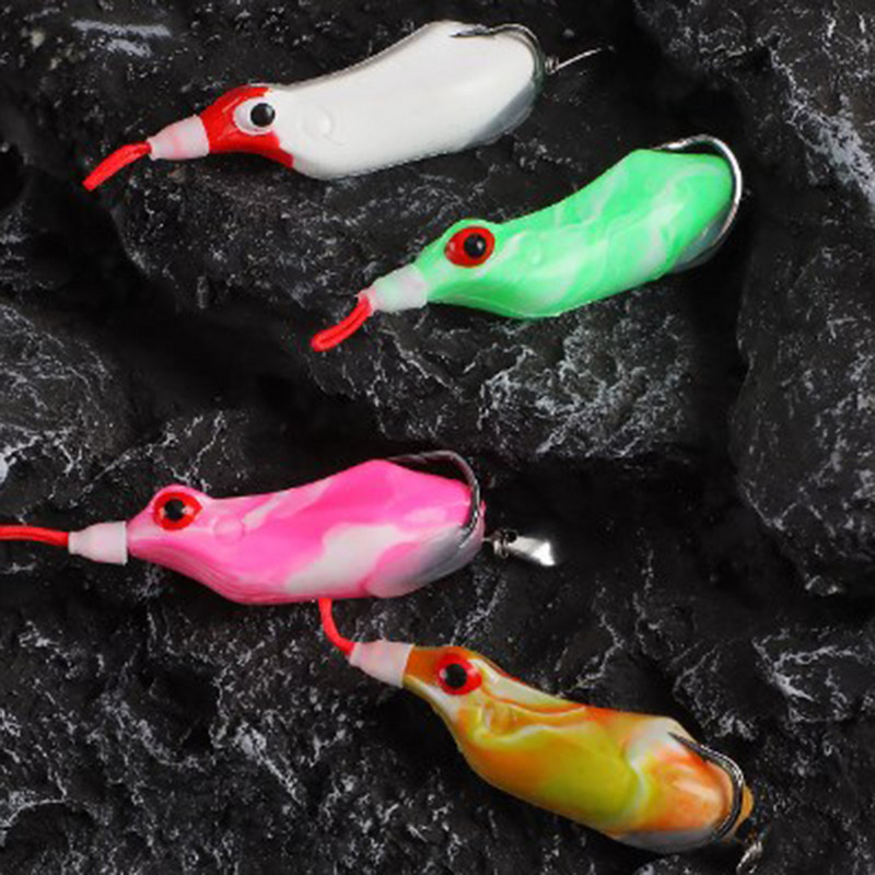 Dirbtiniai masalai Žvejybai Dvigubas Propeleris Varlė Minkštas Masalas Lengvas derva Topwater Ray Frog Praktiškas