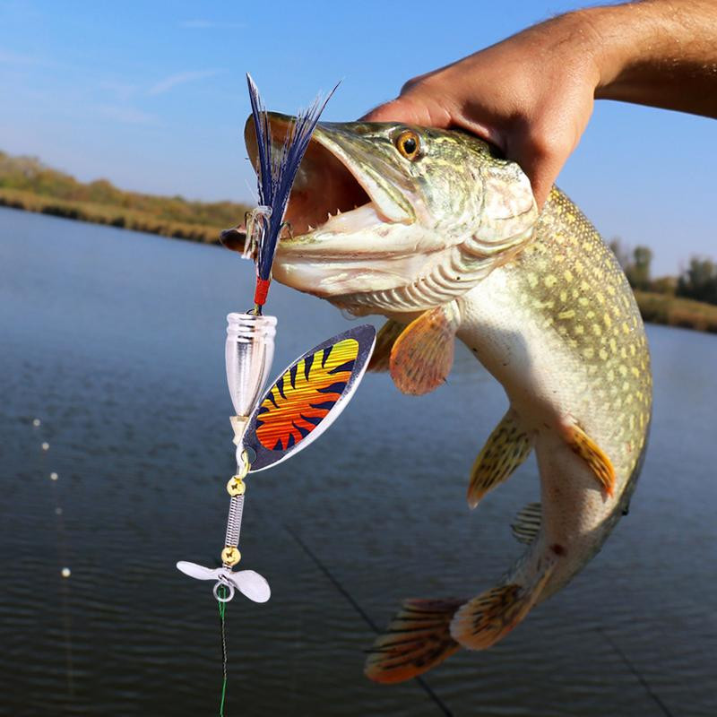 Besisukantys blizgučiai Žvejybos masalas Spalvingas plunksnų kabliukas Bioninis masalas Daugiafunkcis voblerio čiurlenimo masalas ešerių lydekoms