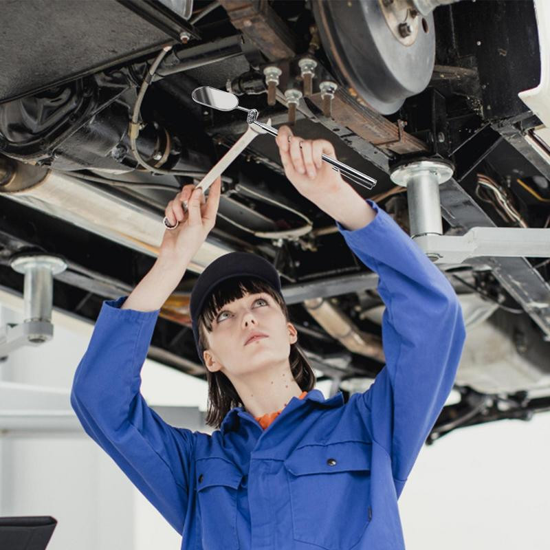 Mehaanika peegel 360-kraadine pööratav pea koos LED-valgusega teleskoopkäepidemega auto remondi- ja hooldustarvikute jaoks