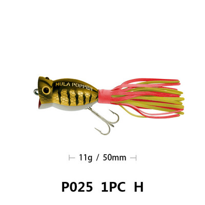 Fixi Popper žvejybos masalai Topwater 50mm 11g plastikiniai Jerkbait dirbtiniai kieto masalo vobleriai Swimbait upėtakių ešerių karpiams žvejoti