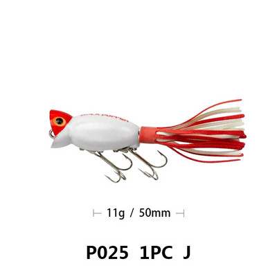 Fixi Popper žvejybos masalai Topwater 50mm 11g plastikiniai Jerkbait dirbtiniai kieto masalo vobleriai Swimbait upėtakių ešerių karpiams žvejoti