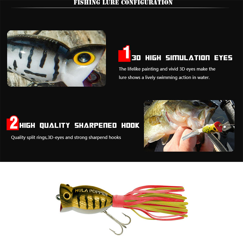 Fixi Popper žvejybos masalai Topwater 50mm 11g plastikiniai Jerkbait dirbtiniai kieto masalo vobleriai Swimbait upėtakių ešerių karpiams žvejoti