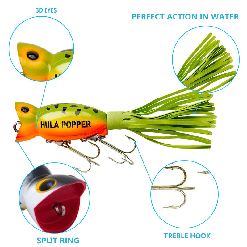 Fixi Popper žvejybos masalai Topwater 50mm 11g plastikiniai Jerkbait dirbtiniai kieto masalo vobleriai Swimbait upėtakių ešerių karpiams žvejoti