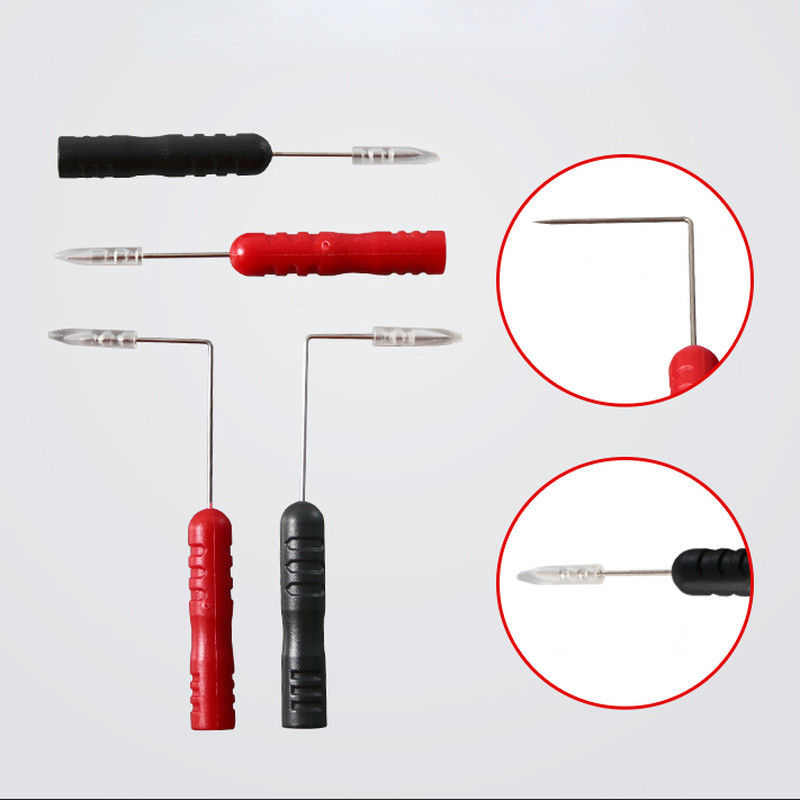 0,7 mm bandymo zondo kaiščiai Neardomosios izoliacijos vielos vėrimo adata nerūdijančio plieno galinis zondo kaiščiai Antgalis Multimetro zondai