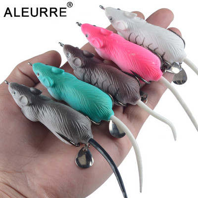 Риболовна примамка за мишка с витло Whopper Plopper Bionic Bait 60 mm 12,5 g Симулационна примамка за риболов на мишка Мека примамка CrankBait Minnow Lure