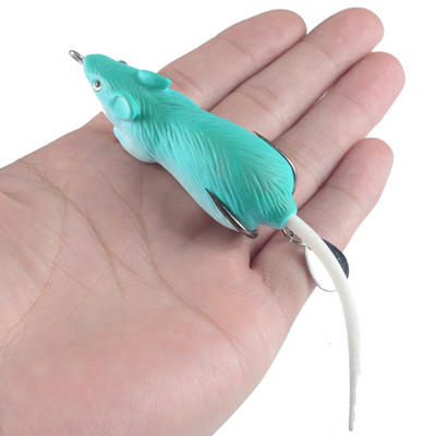 Rybárska návnada Propeller Mouse Whopper Plopper Bionic Bait 60mm 12,5g Simulácia rybárskej návnady Myš Mäkká návnada CrankBait Minnow Lure