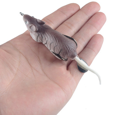Rybárska návnada Propeller Mouse Whopper Plopper Bionic Bait 60mm 12,5g Simulácia rybárskej návnady Myš Mäkká návnada CrankBait Minnow Lure