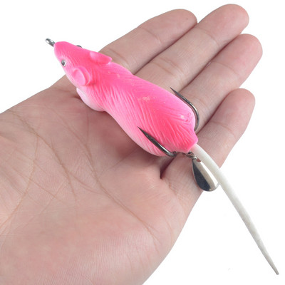 Rybárska návnada Propeller Mouse Whopper Plopper Bionic Bait 60mm 12,5g Simulácia rybárskej návnady Myš Mäkká návnada CrankBait Minnow Lure