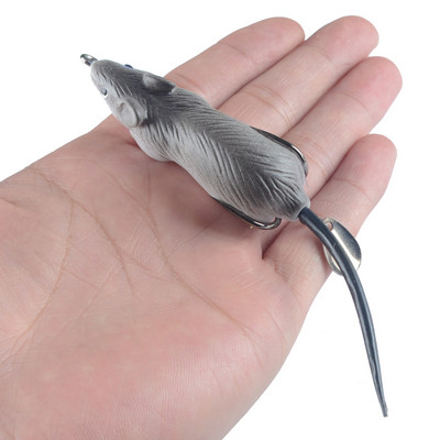 Rybárska návnada Propeller Mouse Whopper Plopper Bionic Bait 60mm 12,5g Simulácia rybárskej návnady Myš Mäkká návnada CrankBait Minnow Lure
