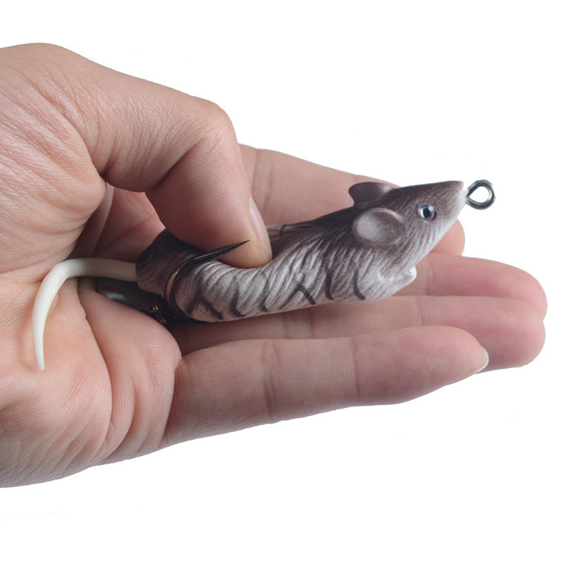 Rybárska návnada Propeller Mouse Whopper Plopper Bionic Bait 60mm 12,5g Simulácia rybárskej návnady Myš Mäkká návnada CrankBait Minnow Lure