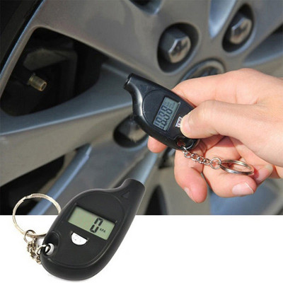 Portable Keychain Tire Gauge Tester 150 PSI Precise Tyre Air Pressure Monitor Tool With Digital LCD Display Tools For Outdoor