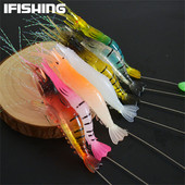 Naluci de pescuit Momeală moale luminoasă Momeală creveți vii agățată Momeală falsă bionică Momeală de pescuit Momeală moale din silicon Naluci de pescuit în aer liber