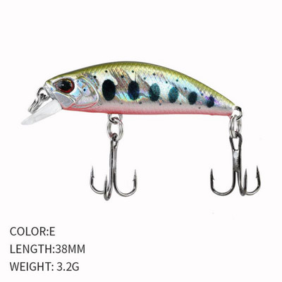 Mini uppuvad Minnow kalapüügi landid Jerkbaits Peche Artificial Bait Wobbler Forell Bass Karpkala kalapüügi landid ahvenahaugi jaoks