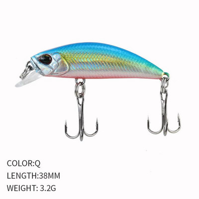 Mini uppuvad Minnow kalapüügi landid Jerkbaits Peche Artificial Bait Wobbler Forell Bass Karpkala kalapüügi landid ahvenahaugi jaoks