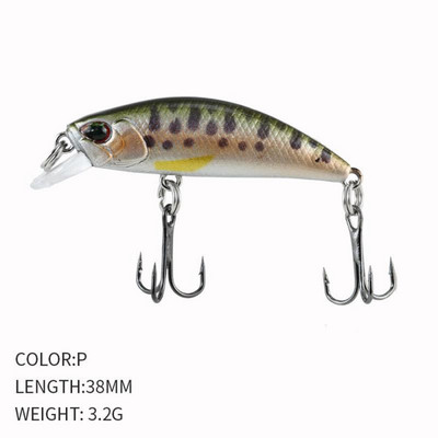 Mini uppuvad Minnow kalapüügi landid Jerkbaits Peche Artificial Bait Wobbler Forell Bass Karpkala kalapüügi landid ahvenahaugi jaoks