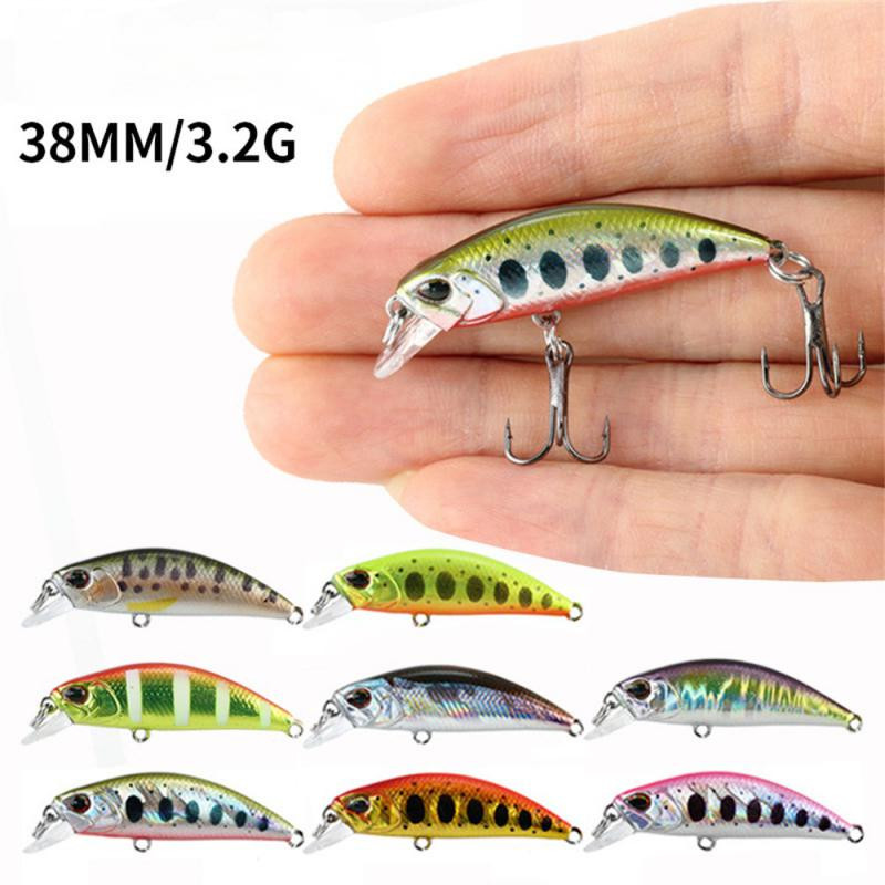 Mini uppuvad Minnow kalapüügi landid Jerkbaits Peche Artificial Bait Wobbler Forell Bass Karpkala kalapüügi landid ahvenahaugi jaoks