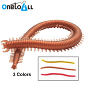 OnetoAll 20PCs 13cm Artificial Centipedes Lifelike Earthworm Μαλακό δόλωμα σκουλήκι Δόλωμα Κυπρίνος Μπάσο σιλικόνη πλαστικό ψάρεμα Swimbait