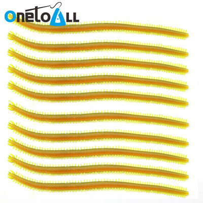 OnetoAll 20PCs 13cm Artificial Centipedes Lifelike Earthworm Μαλακό δόλωμα σκουλήκι Δόλωμα Κυπρίνος Μπάσο σιλικόνη πλαστικό ψάρεμα Swimbait