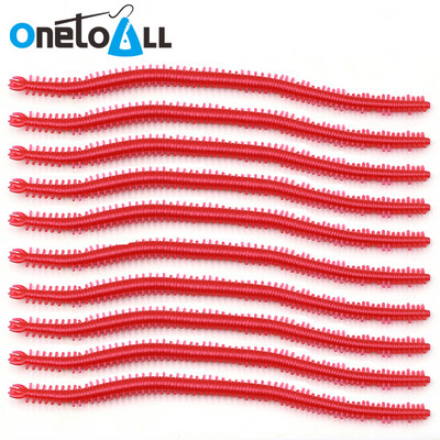 OnetoAll 20PCs 13cm Artificial Centipedes Lifelike Earthworm Μαλακό δόλωμα σκουλήκι Δόλωμα Κυπρίνος Μπάσο σιλικόνη πλαστικό ψάρεμα Swimbait