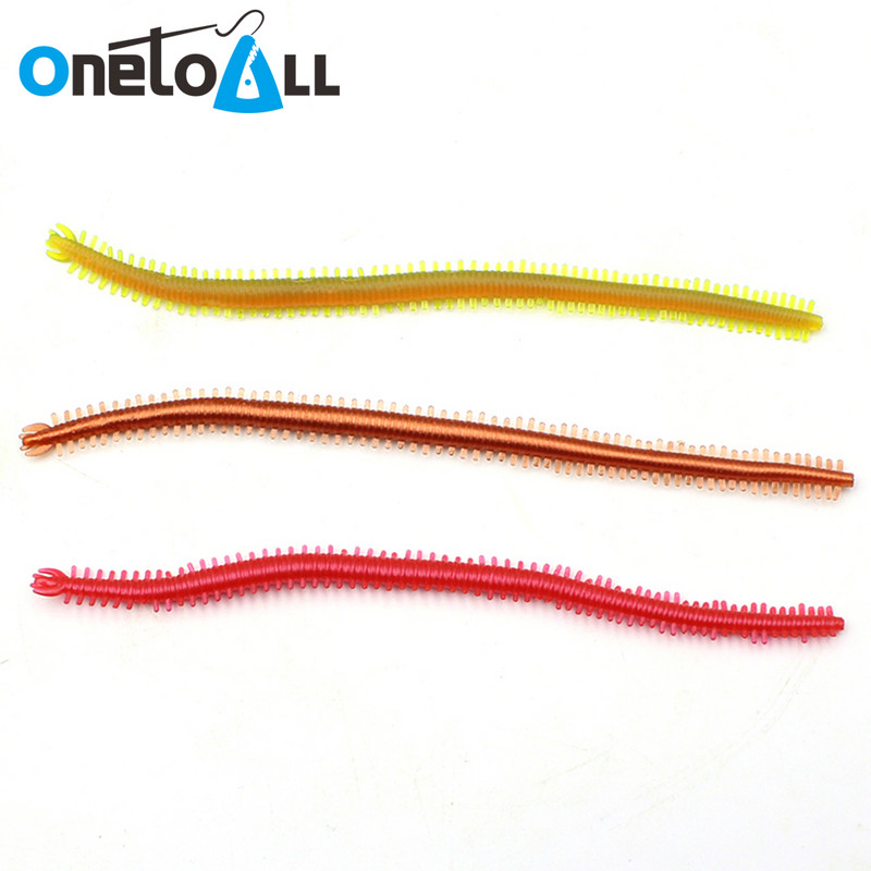 OnetoAll 20PCs 13cm Artificial Centipedes Lifelike Earthworm Μαλακό δόλωμα σκουλήκι Δόλωμα Κυπρίνος Μπάσο σιλικόνη πλαστικό ψάρεμα Swimbait