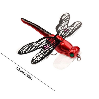 Szitakötő formájú kemény horgászcsali felsővízi horgászat szitakötő szimulációja álcsali horoglégyes horgászlégy felsővízi csalival