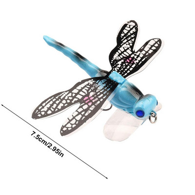 Szitakötő formájú kemény horgászcsali felsővízi horgászat szitakötő szimulációja álcsali horoglégyes horgászlégy felsővízi csalival