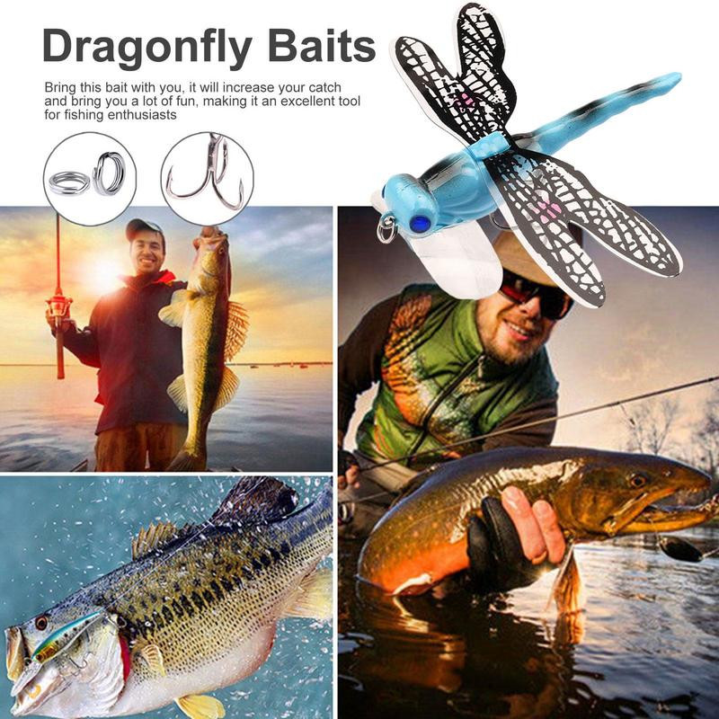 Szitakötő formájú kemény horgászcsali felsővízi horgászat szitakötő szimulációja álcsali horoglégyes horgászlégy felsővízi csalival