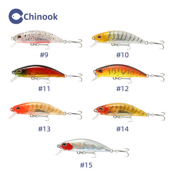 CHINOOK Micro mini Sinking Minnow Wobbers Риболовни примамки 50 mm 5 g Изкуствена твърда стръв Jerkbait Crankbait Bass риболовни принадлежности