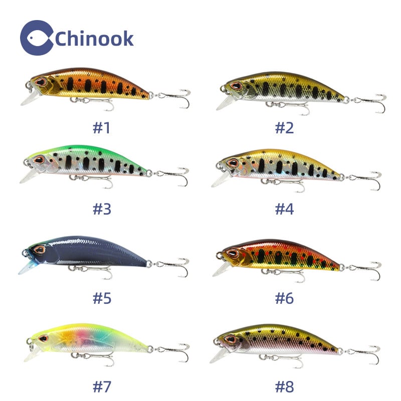 CHINOOK Micro mini tonući minnow vobleri mamci za pecanje 50 mm 5 g Umjetni tvrdi mamac Jerkbait Crankbait pribor za pecanje bas