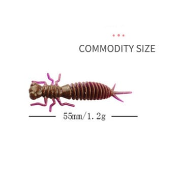 10 бр./лот 55 mm 1,2 g Dragonfly Меки риболовни червеи Примамки Джигинг примамки Риболовни примамки Изкуствени принадлежности Примамки 10 цвята Риболовни инструменти