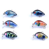 Luya Bait Painted Fishing Bait Set Mini Trout Floating Swing Crank Bait Crazy Swing Artificial Bionic Crank Hard Pencil Bait