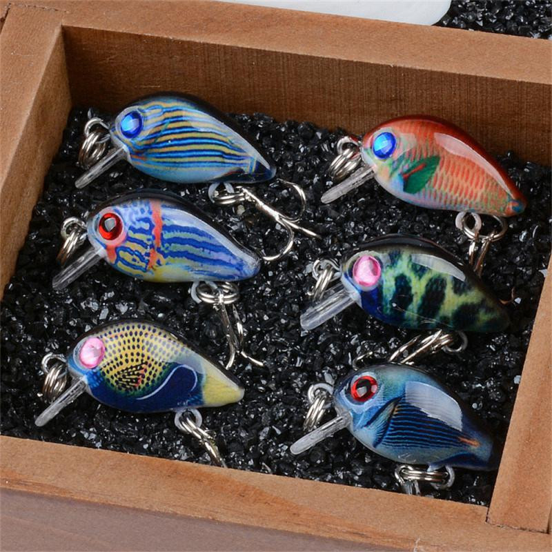 Luya Bait Painted Fishing Bait Set Mini Trout Floating Swing Crank Bait Crazy Swing Artificial Bionic Crank Hard Pencil Bait